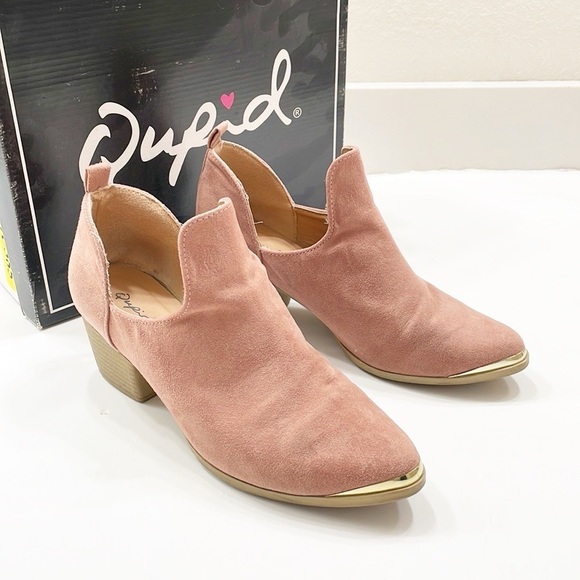 Qupid mauve suede ankle booties - Picture 2 of 8